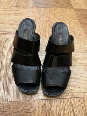Paul Green 3 strap leather mules size 7 US, 4.5 German
